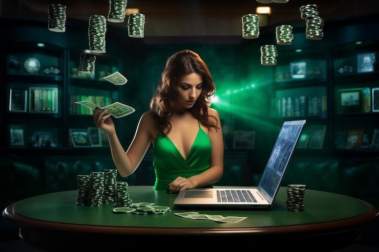 Antarmuka permainan Mega Moolah di platform nagaempirer dengan gulungan berwarna-warni dan tombol kontrol